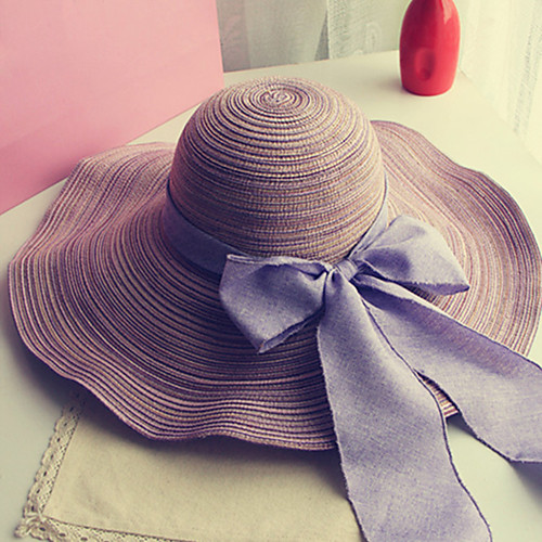 Women's Holiday Outdoor Straw Straw Hat Sun Hat-Solid Colored Bow Summer Navy Blue Purple Fuchsia
Women's Holiday Outdoor Straw Straw Hat Sun Hat-Solid Colored Bow Summer Navy Blue Purple Fuchsia