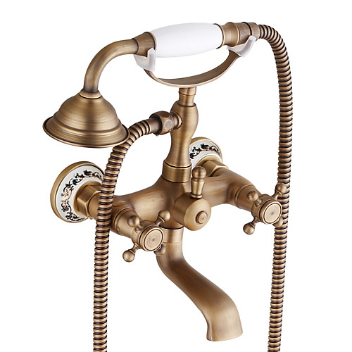 Bathtub Faucet Traditional Antique Copper Centerset Ceramic Valve Bath Shower Mixer Taps / Two Handles Two Holes
Bathtub Faucet Traditional Antique Copper Centerset Ceramic Valve Bath Shower Mixer Taps / Two Handles Two Holes