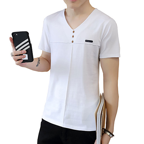 Men's T shirt Solid Colored Short Sleeve Daily Tops Cotton Active Casual Streetwear White Black Gray
Men's T shirt Solid Colored Short Sleeve Daily Tops Cotton Active Casual Streetwear White Black Gray