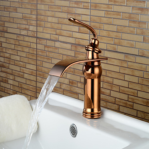 Contemporary Centerset Waterfall Ceramic Valve Single Handle One Hole Rose Gold , Bathroom Sink Faucet
Contemporary Centerset Waterfall Ceramic Valve Single Handle One Hole Rose Gold , Bathroom Sink Faucet