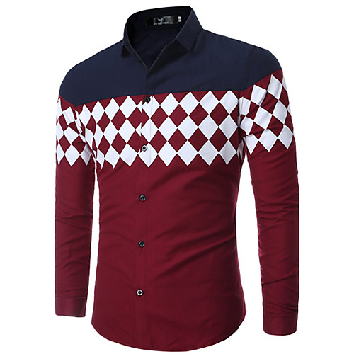 Men's Shirt Geometric Plus Size Print Long Sleeve Daily Tops White Wine Navy Blue
Men's Shirt Geometric Plus Size Print Long Sleeve Daily Tops White Wine Navy Blue