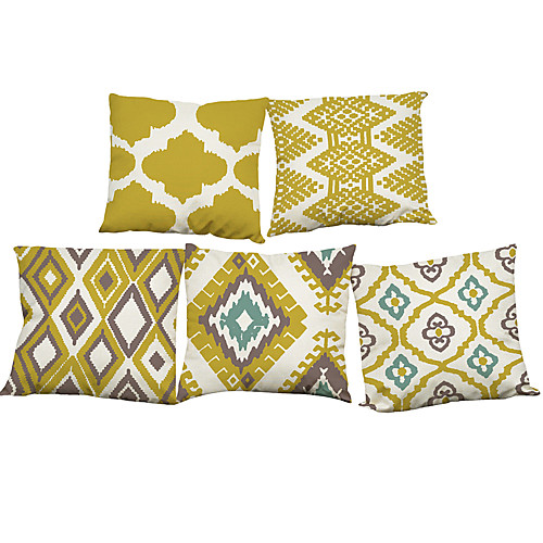 5 pcs Linen Natural / Organic Pillow Cover Pillow Case, Solid Colored Floral Plaid Casual Retro Traditional / Classic
5 pcs Linen Natural / Organic Pillow Cover Pillow Case, Solid Colored Floral Plaid Casual Retro Traditional / Classic