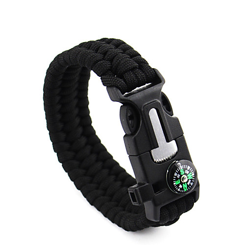 

Paracord Bracelet Survival Bracelet Fire Starter Tactical Emergency Multi Function Nylon Camping / Hiking Fishing Climbing Outdoor Travel GreenLime