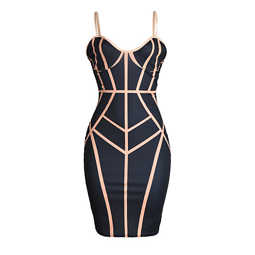 Women's Strap Dress Knee Length Dress Black Sleeveless Backless Print Summer Streetwear S M L XL
Women's Strap Dress Knee Length Dress Black Sleeveless Backless Print Summer Streetwear S M L XL