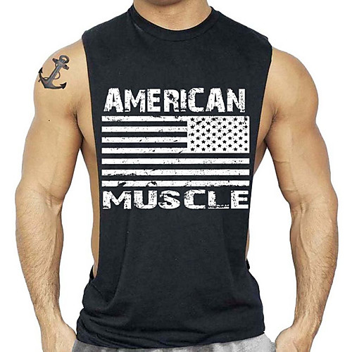 Men's T shirt Letter Racerback Print Sleeveless Daily Tops Cotton Active White Black Blue
Men's T shirt Letter Racerback Print Sleeveless Daily Tops Cotton Active White Black Blue