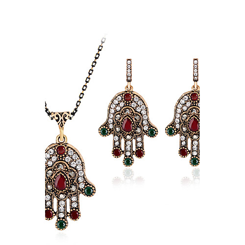Burgundy Jewelry Set Luxury Vintage Bohemian Boho Resin Rhinestone Gold Plated Earrings Jewelry Red / Green For Party Special Occasion / Imitation Diamond
Burgundy Jewelry Set Luxury Vintage Bohemian Boho Resin Rhinestone Gold Plated Earrings Jewelry Red / Green For Party Special Occasion / Imitation Diamond