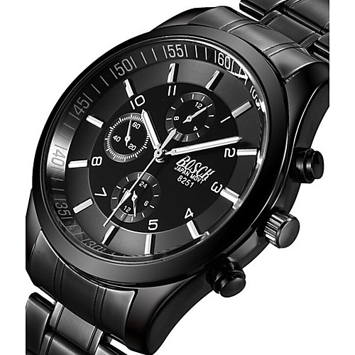 BOSCK Men's Military Watch Wrist Watch Aviation Watch Quartz Stainless Steel Black 50 m Luminous Noctilucent Cool Analog Charm Casual Fashion - Black Gray Rose Two Years Battery Life
BOSCK Men's Military Watch Wrist Watch Aviation Watch Quartz Stainless Steel Black 50 m Luminous Noctilucent Cool Analog Charm Casual Fashion - Black Gray Rose Two Years Battery Life