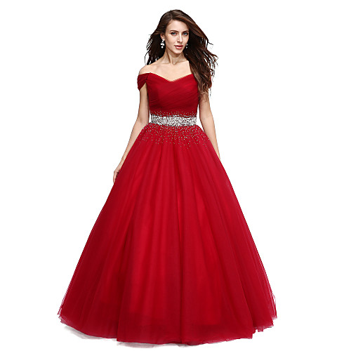 Ball Gown Elegant Formal Evening Dress V Wire Off Shoulder Sleeveless Floor Length Tulle with Beading Sequin 2021
Ball Gown Elegant Formal Evening Dress V Wire Off Shoulder Sleeveless Floor Length Tulle with Beading Sequin 2021