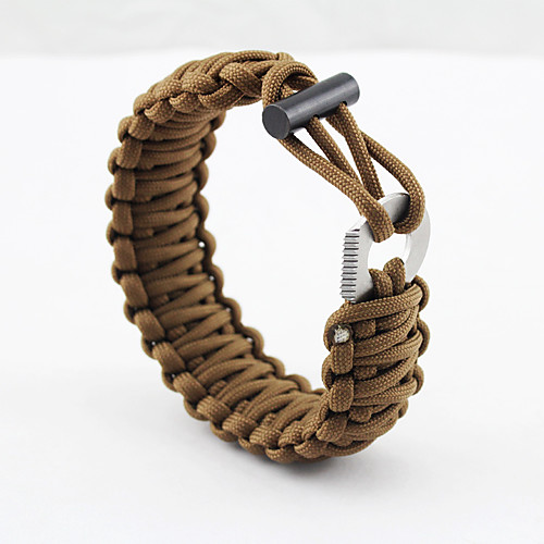 

Paracord Bracelet Survival Bracelet Fire Starter Tactical Emergency Multi Function Survival Portable Fire Starter Nylon Camping / Hiking Fishing Climbing Outdoor Travel Dark Coffee sepia GreenLime