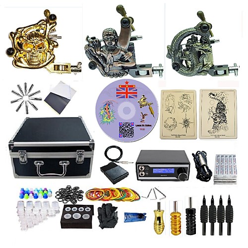BaseKey Professional Tattoo Kit Tattoo Machine - 3 pcs Tattoo Machines, Professional 20 W LED power supply 3 alloy machine liner & shader / Case Included
BaseKey Professional Tattoo Kit Tattoo Machine - 3 pcs Tattoo Machines, Professional 20 W LED power supply 3 alloy machine liner & shader / Case Included