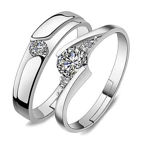 Women's Couple Rings Ring Silver Platinum Plated Stylish Wedding Party Jewelry / Special Occasion
Women's Couple Rings Ring Silver Platinum Plated Stylish Wedding Party Jewelry / Special Occasion