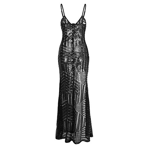 Women's Strap Dress Maxi long Dress Black Sleeveless Black Color Block Backless Sequins Split Fall Summer Sequins S M L XL
Women's Strap Dress Maxi long Dress Black Sleeveless Black Color Block Backless Sequins Split Fall Summer Sequins S M L XL