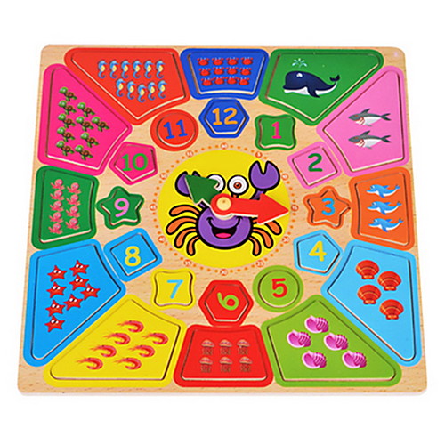 Math Toy Wooden Clock Toy Time Teaching Clock Shape Sorter Toy Educational Toy Building Bricks Clock Education Cartoon Building Toys Boys' Girls' Toy Gift / Kid's
Math Toy Wooden Clock Toy Time Teaching Clock Shape Sorter Toy Educational Toy Building Bricks Clock Education Cartoon Building Toys Boys' Girls' Toy Gift / Kid's