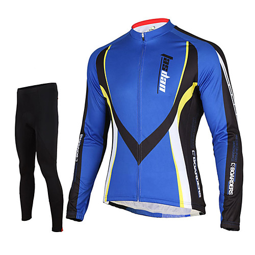TASDAN Men's Long Sleeve Cycling Jersey with Tights Nylon Elastane Polyester Red Blue Bike Pants / Trousers Jersey Tights Breathable 3D Pad Quick Dry Reflective Strips Back Pocket Sports Solid Color
TASDAN Men's Long Sleeve Cycling Jersey with Tights Nylon Elastane Polyester Red Blue Bike Pants / Trousers Jersey Tights Breathable 3D Pad Quick Dry Reflective Strips Back Pocket Sports Solid Color