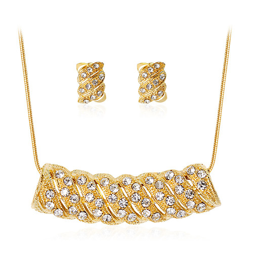 Women's Jewelry Set Classic Fashion Rhinestone Gold Plated Earrings Jewelry Gold For Party Gift Daily Office & Career
Women's Jewelry Set Classic Fashion Rhinestone Gold Plated Earrings Jewelry Gold For Party Gift Daily Office & Career