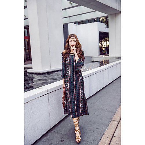 Women's Loose Midi Dress Blue Long Sleeve Other Artistic Style Summer V Neck Boho S M L XL
Women's Loose Midi Dress Blue Long Sleeve Other Artistic Style Summer V Neck Boho S M L XL