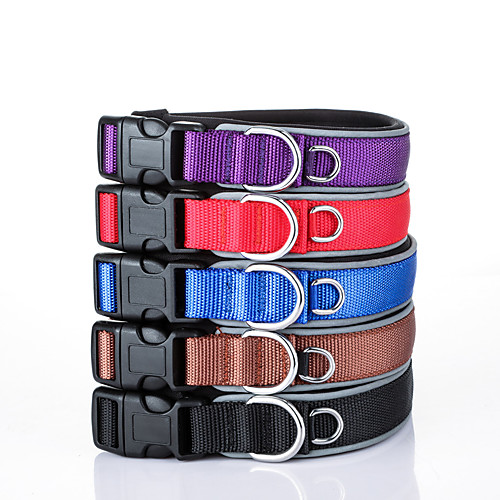Dog Collar Reflective Adjustable / Retractable Training Safety Solid Colored Nylon Black Red Blue
Dog Collar Reflective Adjustable / Retractable Training Safety Solid Colored Nylon Black Red Blue