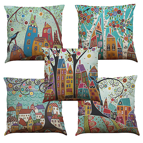 5 pcs Linen Natural / Organic Pillow Cover Pillow Case, Solid Colored Floral Plaid Casual Retro Traditional / Classic
5 pcs Linen Natural / Organic Pillow Cover Pillow Case, Solid Colored Floral Plaid Casual Retro Traditional / Classic
