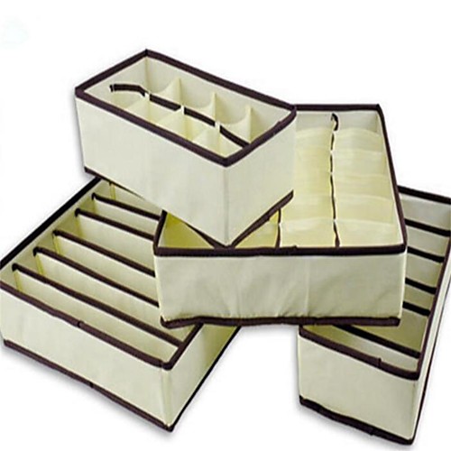 4Pcs Home Storage Box Bins Underwear Organizer Box Bra Necktie Socks Storage Organizer
4Pcs Home Storage Box Bins Underwear Organizer Box Bra Necktie Socks Storage Organizer
