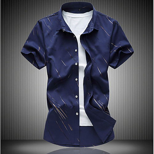 Men's Shirt Striped Print Short Sleeve Daily Tops Casual White Navy Blue Light Blue
Men's Shirt Striped Print Short Sleeve Daily Tops Casual White Navy Blue Light Blue