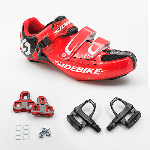 BOODUN Adults' Cycling Shoes With Pedals & Cleats Road Bike Shoes Carbon Fiber Breathable Cushioning Ultra Light (UL) Cycling Red black Men's Cycling Shoes
BOODUN Adults' Cycling Shoes With Pedals & Cleats Road Bike Shoes Carbon Fiber Breathable Cushioning Ultra Light (UL) Cycling Red black Men's Cycling Shoes