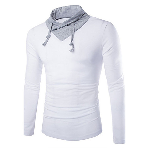 Men's T shirt Color Block Long Sleeve Daily Tops Cotton White Black Dark Gray
Men's T shirt Color Block Long Sleeve Daily Tops Cotton White Black Dark Gray