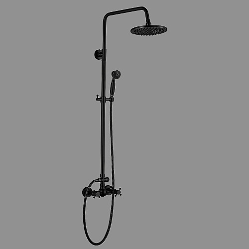 Modern Black Shower Faucet - Antique Oil-rubbed Bronze Centerset Ceramic Valve Bath Shower Mixer Taps / Brass / Two Handles Three Holes
Modern Black Shower Faucet - Antique Oil-rubbed Bronze Centerset Ceramic Valve Bath Shower Mixer Taps / Brass / Two Handles Three Holes