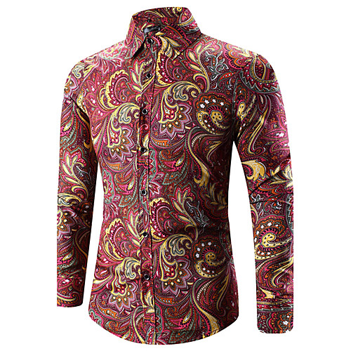 Men's Shirt Paisley Tribal Plus Size Print Long Sleeve Daily Tops Vintage Boho Black Fuchsia Gold
Men's Shirt Paisley Tribal Plus Size Print Long Sleeve Daily Tops Vintage Boho Black Fuchsia Gold