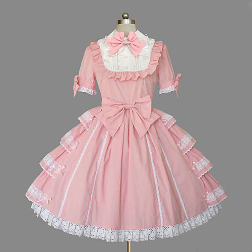 Princess Sweet Lolita Vacation Dress Dress Women's Girls' Cotton Japanese Cosplay Costumes Plus Size Customized Pink Ball Gown Solid Color Fashion Cap Sleeve Bell Sleeve Short Sleeve Short / Mini
Princess Sweet Lolita Vacation Dress Dress Women's Girls' Cotton Japanese Cosplay Costumes Plus Size Customized Pink Ball Gown Solid Color Fashion Cap Sleeve Bell Sleeve Short Sleeve Short / Mini