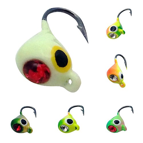 6 pcs Fishing Hooks Sinking Bass Trout Pike Jig Head Ice Fishing Other Lure Fishing
6 pcs Fishing Hooks Sinking Bass Trout Pike Jig Head Ice Fishing Other Lure Fishing