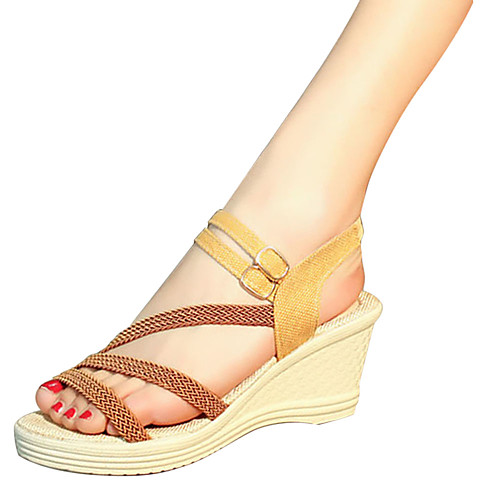 Women's Sandals Wedge Sandals Roman Shoes Gladiator Sandals Wedge Heel Wedge Sandals Comfort Outdoor PU Dark Brown White Black
Women's Sandals Wedge Sandals Roman Shoes Gladiator Sandals Wedge Heel Wedge Sandals Comfort Outdoor PU Dark Brown White Black