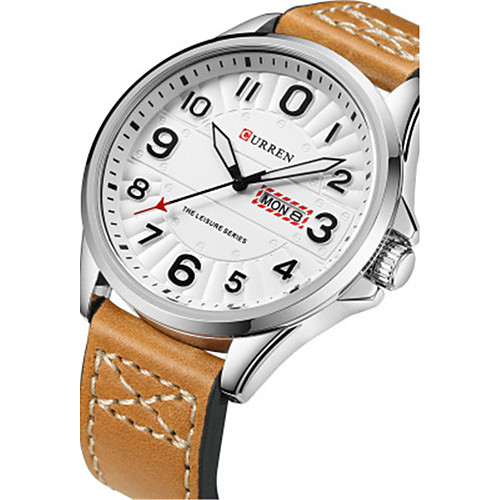 CURREN Men's Fashion Watch Quartz Leather Black / Brown / Khaki 30 m Analog Aristo - Black Brown Coffee
CURREN Men's Fashion Watch Quartz Leather Black / Brown / Khaki 30 m Analog Aristo - Black Brown Coffee