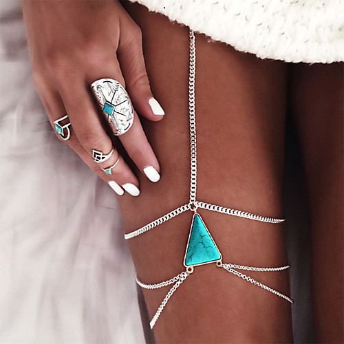 Body Chain Leg Chain Ladies Boho Bohemian Women's Body Jewelry For Special Occasion Gift Turquoise Turquoise Alloy Gold Silver
Body Chain Leg Chain Ladies Boho Bohemian Women's Body Jewelry For Special Occasion Gift Turquoise Turquoise Alloy Gold Silver