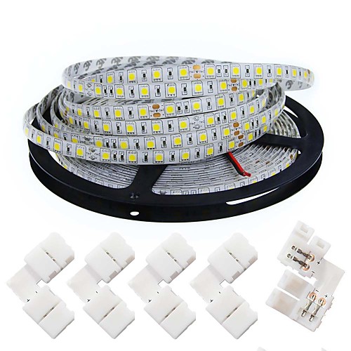 

KWB 5m Flexible LED Light Strips 300 LEDs 5050 SMD 10mm Warm White White Cuttable Dimmable Linkable 12 V / Suitable for Vehicles / Self-adhesive / IP44