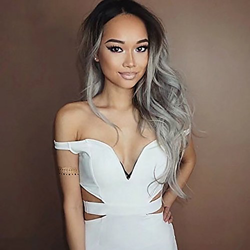 Synthetic Lace Front Wig Natural Wave Natural Wave Lace Front Wig Medium Length Long Black / Grey Synthetic Hair Women's Dark Roots Natural Hairline Gray
Synthetic Lace Front Wig Natural Wave Natural Wave Lace Front Wig Medium Length Long Black / Grey Synthetic Hair Women's Dark Roots Natural Hairline Gray