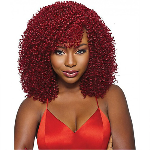 Synthetic Wig Afro Kinky Curly Minaj Kinky Curly Afro Wig Medium Length Red Synthetic Hair Women's African American Wig Red
Synthetic Wig Afro Kinky Curly Minaj Kinky Curly Afro Wig Medium Length Red Synthetic Hair Women's African American Wig Red