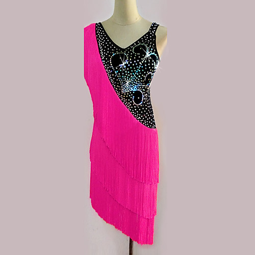 Latin Dance Dress Tassel Crystals / Rhinestones Women's Performance Sleeveless High Spandex
Latin Dance Dress Tassel Crystals / Rhinestones Women's Performance Sleeveless High Spandex