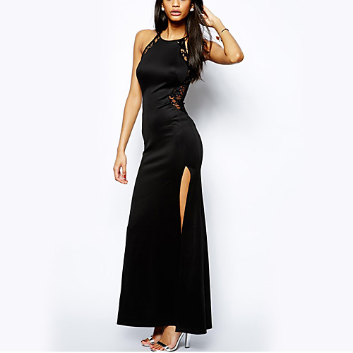 Women's Bodycon Maxi long Dress Black Sleeveless Split Lace Summer Round Neck Sexy S M L XL
Women's Bodycon Maxi long Dress Black Sleeveless Split Lace Summer Round Neck Sexy S M L XL