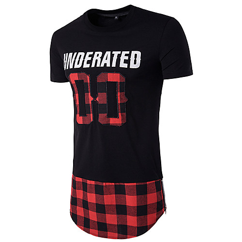 Men's T shirt Plaid Letter Patchwork Short Sleeve Daily Tops Cotton Active White Black
Men's T shirt Plaid Letter Patchwork Short Sleeve Daily Tops Cotton Active White Black