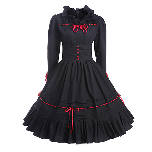 Gothic Lolita Vintage Inspired Vacation Dress Dress Women's Girls' Cotton Party Prom Japanese Cosplay Costumes Plus Size Customized Black Ball Gown Vintage Long Sleeve Medium Length
Gothic Lolita Vintage Inspired Vacation Dress Dress Women's Girls' Cotton Party Prom Japanese Cosplay Costumes Plus Size Customized Black Ball Gown Vintage Long Sleeve Medium Length