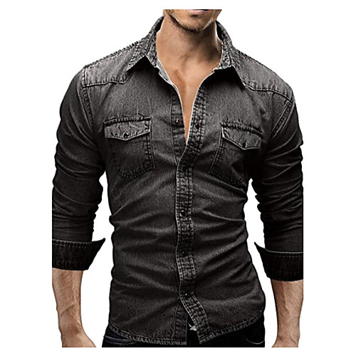 Men's Shirt Solid Colored Vintage Style Long Sleeve Daily Tops Military Light gray Dark Gray
Men's Shirt Solid Colored Vintage Style Long Sleeve Daily Tops Military Light gray Dark Gray