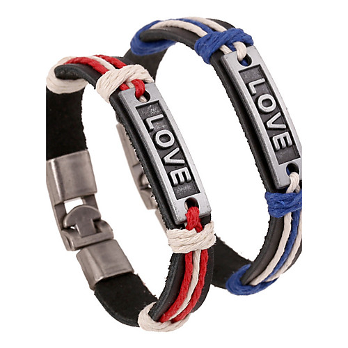 Men's Women's Leather Bracelet Natural Fashion Leather Bracelet Jewelry Red / Blue For Special Occasion Gift
Men's Women's Leather Bracelet Natural Fashion Leather Bracelet Jewelry Red / Blue For Special Occasion Gift