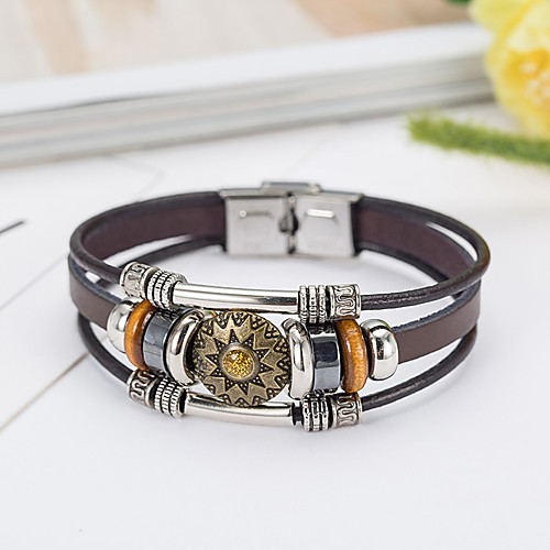 Men's Leather Bracelet Natural Fashion Leather Bracelet Jewelry Brown For Special Occasion Gift Sports
Men's Leather Bracelet Natural Fashion Leather Bracelet Jewelry Brown For Special Occasion Gift Sports