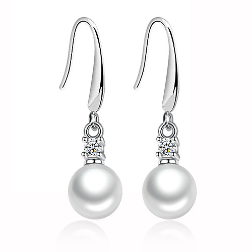 Women's AAA Cubic Zirconia Drop Earrings Ladies Geometric Unique Design Sterling Silver Imitation Pearl Earrings Jewelry Silver For Wedding Party Daily Casual
Women's AAA Cubic Zirconia Drop Earrings Ladies Geometric Unique Design Sterling Silver Imitation Pearl Earrings Jewelry Silver For Wedding Party Daily Casual