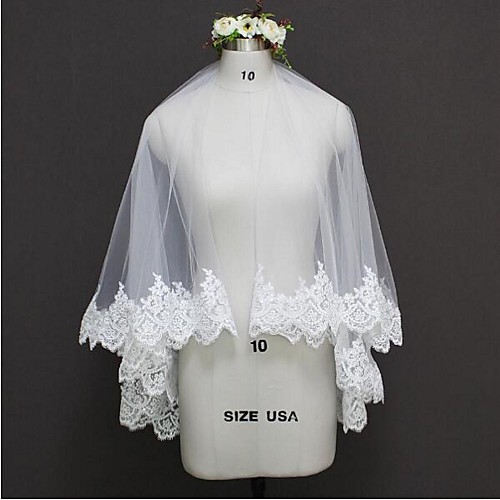 Two-tier Lace Applique Edge / Wedding Wedding Veil Wedding Veils with Lace Princess / Classic
Two-tier Lace Applique Edge / Wedding Wedding Veil Wedding Veils with Lace Princess / Classic