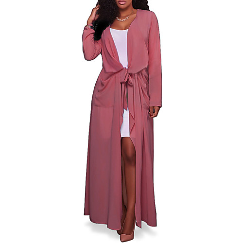 Women's Coat Solid Colored Fall Trench Coat Maxi Holiday Long Sleeve Polyester Coat Tops Black
Women's Coat Solid Colored Fall Trench Coat Maxi Holiday Long Sleeve Polyester Coat Tops Black