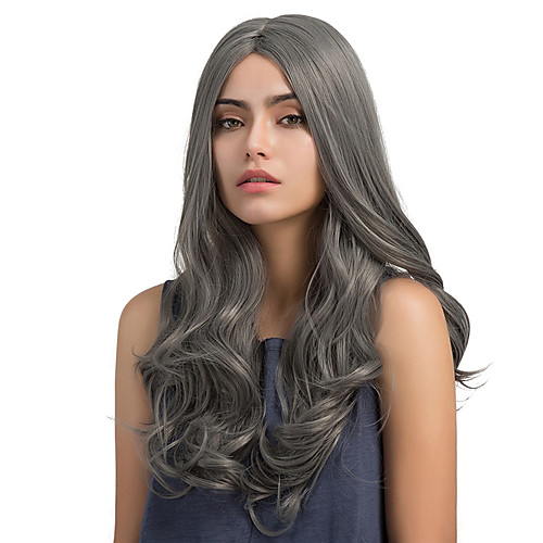 Synthetic Wig Wavy Wavy Wig Long Grey Synthetic Hair Women's Gray MAYSU
Synthetic Wig Wavy Wavy Wig Long Grey Synthetic Hair Women's Gray MAYSU