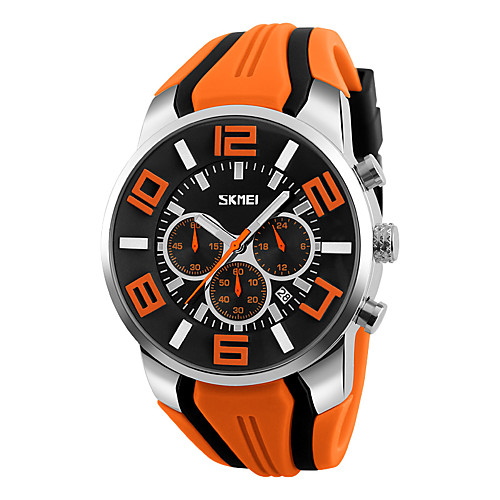 SKMEI Men's Wrist Watch Quartz Silicone Black / Blue / Red Casual Watch Analog Charm - Red Green Blue Two Years Battery Life / Maxell6262025
SKMEI Men's Wrist Watch Quartz Silicone Black / Blue / Red Casual Watch Analog Charm - Red Green Blue Two Years Battery Life / Maxell6262025