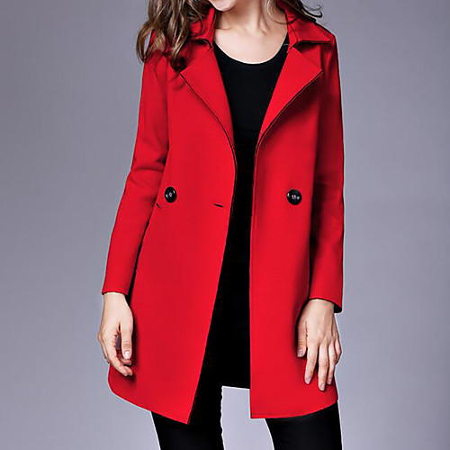 Women's Coat Solid Colored Fall Coat Regular Daily Long Sleeve Nylon Coat Tops Red
Women's Coat Solid Colored Fall Coat Regular Daily Long Sleeve Nylon Coat Tops Red