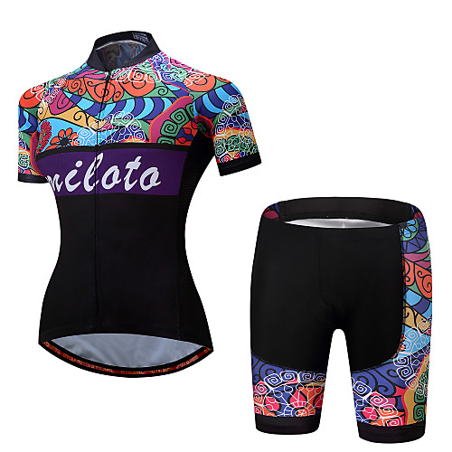 Miloto Women's Short Sleeve Cycling Jersey with Shorts Rainbow Floral Botanical Plus Size Bike Clothing Suit Sports Polyester Spandex Floral Botanical Mountain Bike MTB Road Bike Cycling Clothing
Miloto Women's Short Sleeve Cycling Jersey with Shorts Rainbow Floral Botanical Plus Size Bike Clothing Suit Sports Polyester Spandex Floral Botanical Mountain Bike MTB Road Bike Cycling Clothing